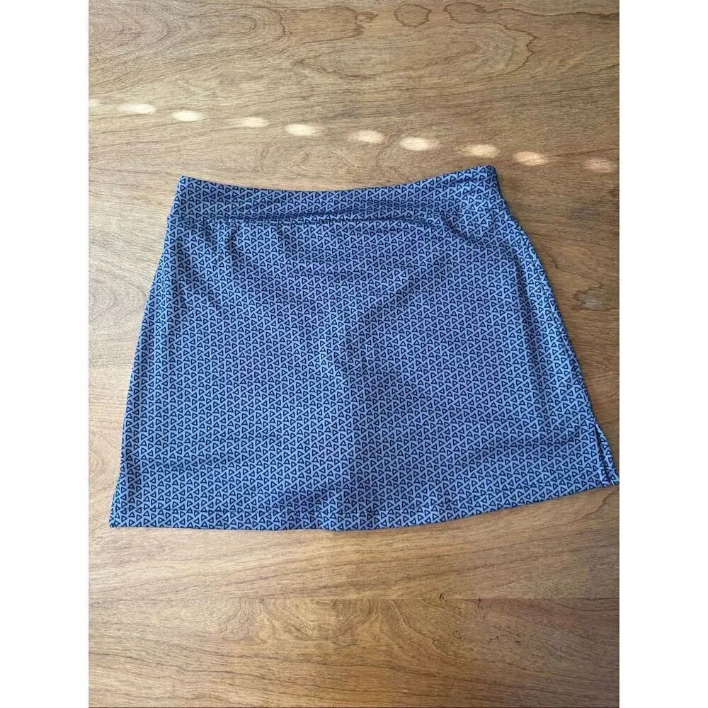 Be Inspired Women's Geometric Print Stretch Athletic Golf Skort Gray Size Medium